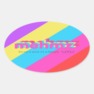 Mehmz Striped Tagline Sticker