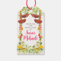 Mehndi ceremony Gift Tags