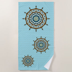 Mehndi Fantasy Copper Beach Towel