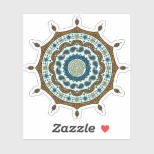 Mehndi Fantasy Copper Contour Sticker