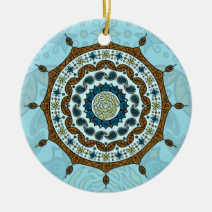 Mehndi Fantasy Copper Ornament