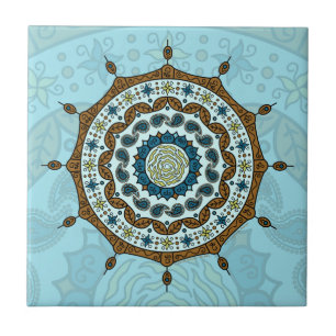 Mehndi Fantasy Copper Tile