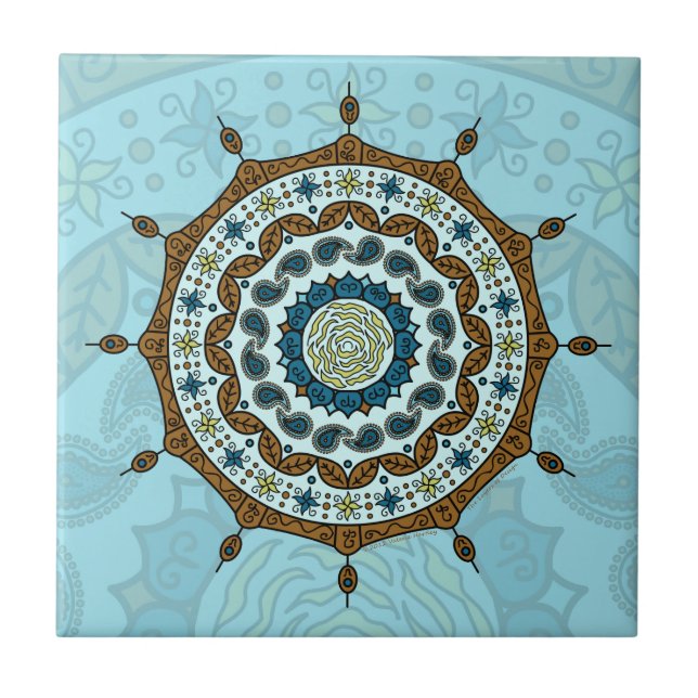 Mehndi Fantasy Copper Tile (Front)