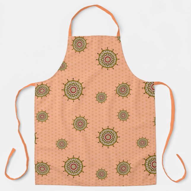 Mehndi Fantasy Gold All-Over Print Apron (Front)