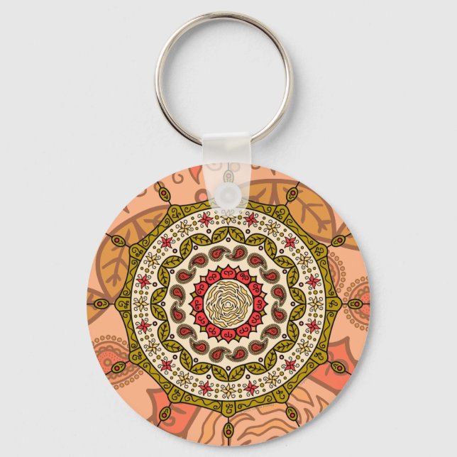 Mehndi Fantasy Gold Keychain (Front)