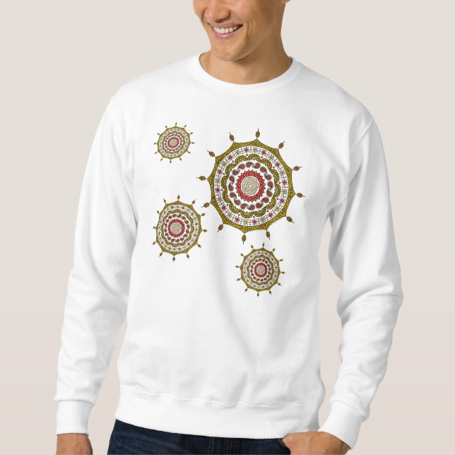 Mehndi Fantasy Gold Men's Light Shirt (Front)