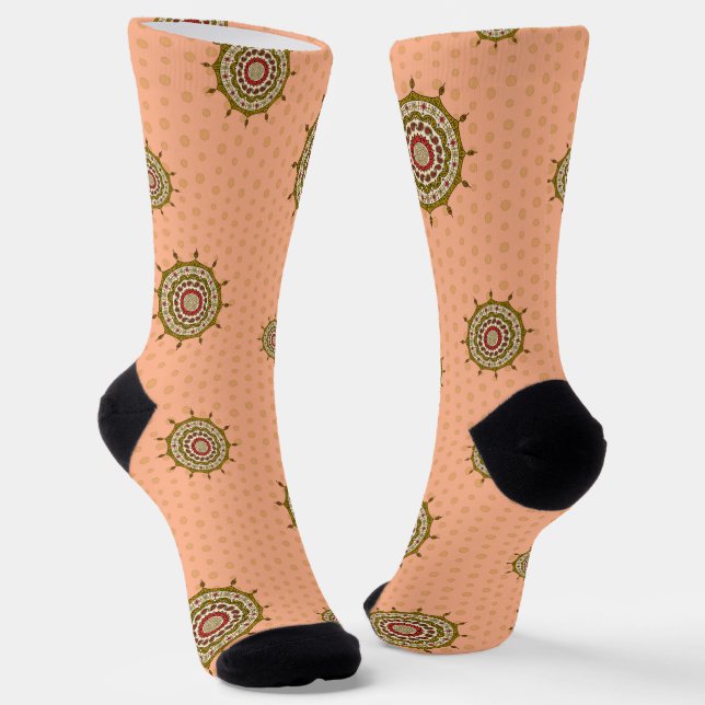 Mehndi Fantasy Gold Socks (Angled)