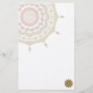 Mehndi Fantasy Gold Stationery