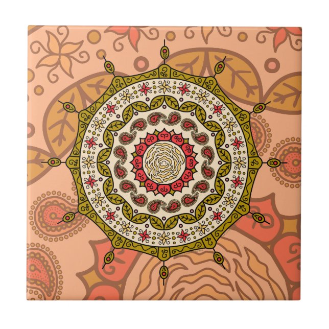 Mehndi Fantasy Gold Tile (Front)