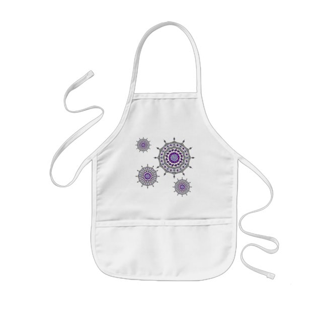 Mehndi Fantasy Silver Apron (Front)
