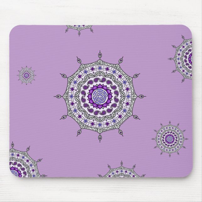 Mehndi Fantasy Silver Mousepad (Front)
