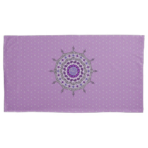 Mehndi Fantasy Silver Pillow Case