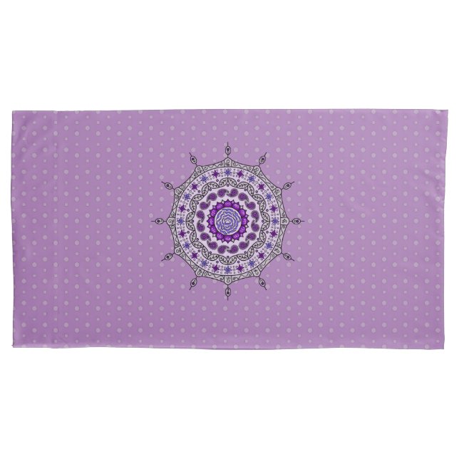 Mehndi Fantasy Silver Pillow Case (Front)