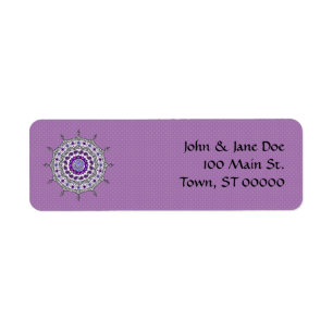 Mehndi Fantasy Silver Return Address Label