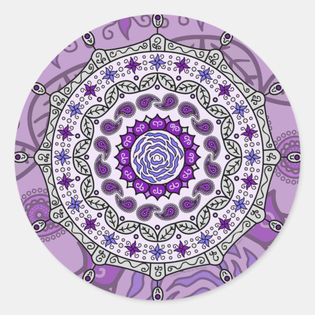 Mehndi Fantasy Silver Sticker (Front)