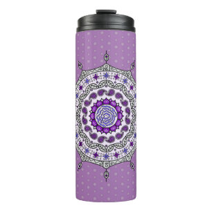 Mehndi Fantasy Silver Thermal Tumbler