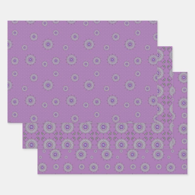 Mehndi Fantasy Silver Wrapping Paper Set (Set)