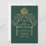 Mehndi Floral elegant EMERALDGREEN muslim wedding  Invitation<br><div class="desc">Invite your guests with this Floral elegant EMERALD GREENmuslim Mehndi Invitation featuring a delicate botanical arch and 'Bismillah' in Arabic calligraphy with modern typography. Simply add your event details on this easy-to-use template to make it a one-of-a-kind invitation. Make your big day even more special with stunning wedding invitation cards....</div>