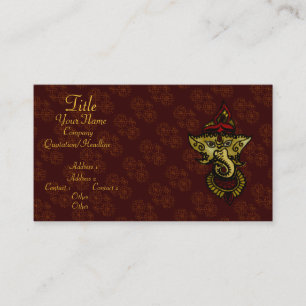 Mehndi Ganesha Business Card