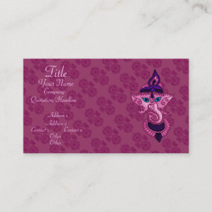 Mehndi Ganesha (Pink) Business Card