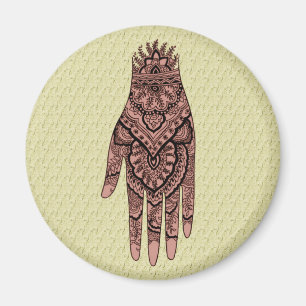 Mehndi Hand Tattoo Art Design Magnet