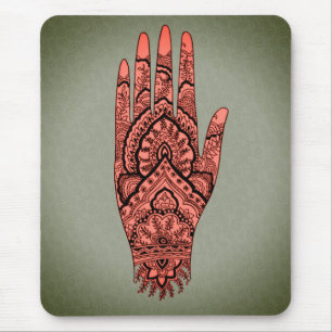 Mehndi Hand Tattoo Body Art Design Mouse Mat