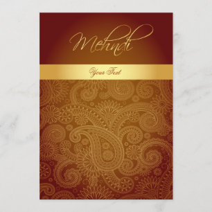 Mehndi / Henna Invitation Card