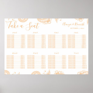 Mehndi Henna Wedding Wedding Seating Chart