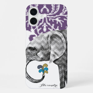 Mehndi Indian Aesthetic Modern Twist Elephant iPhone 16 Plus Case