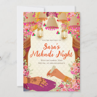 Mehndi invite & Digital Mehendi invitation