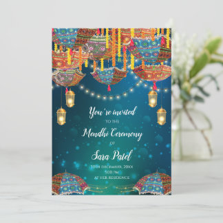 Mehndi Invite & Mendhi Party invites Henna invites