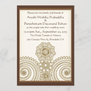 Mehndi Lace (5x7 Wedding Invitation) Invitation
