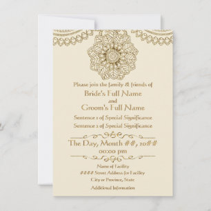 Mehndi Lace (Customised Invitation v2)