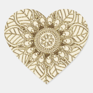 Mehndi Lace (Heart-shaped Stickers) Heart Sticker