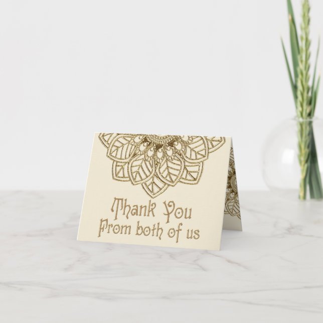 Mehndi Lace (Thank You Note) Thank You Card (Front)