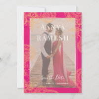 Mehndi Photo Wedding Save the Date