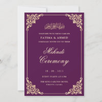 Mehndi Purple Gold Islamic Muslim Wedding