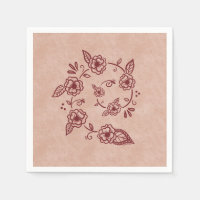 Mehndi Swirl Design Napkins
