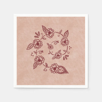 Mehndi Swirl Design Napkins