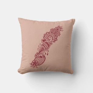 Mehndi throw pillow