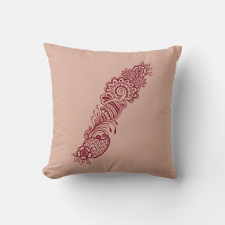 Mehndi throw pillow