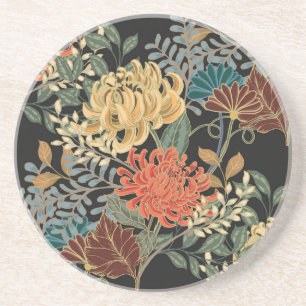 Mehndi Tracery Tile: Ethnic Seamless Design Coaster