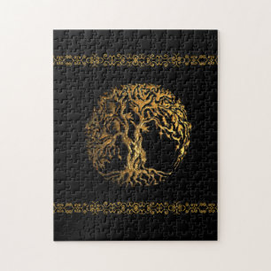 Mehndi Tree of Life (Gold) Jigsaw Puzzle
