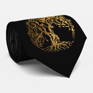 Mehndi Tree of Life (Gold) Tie