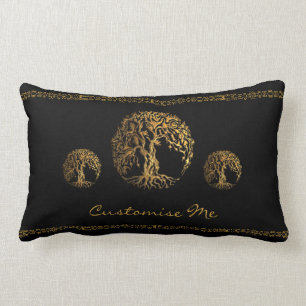 Mehndi Tree of Life (Henna) Lumbar Cushion