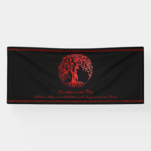 Mehndi Tree of Life (Henna) (Red) Banner