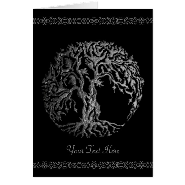 Mehndi Tree of Life (Henna) (Silver) (Front)