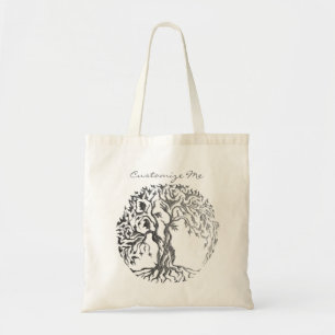 Mehndi Tree of Life (Henna) (Silver) Tote Bag