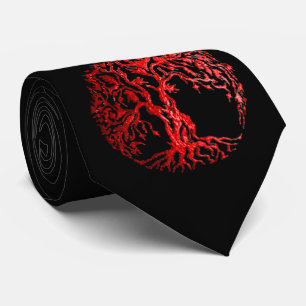 Mehndi Tree of Life (Red) Tie