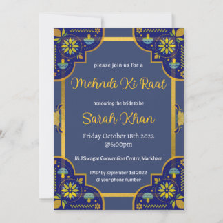 Mehndi Wedding Invitation